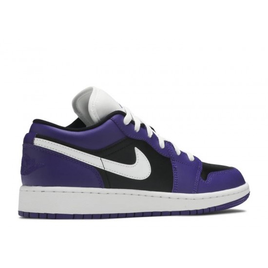 AIR JORDAN 1 LOW GS BLACK COURT PURPLE  Scarpe 553560 501