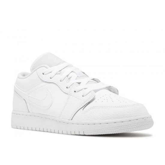 AIR JORDAN 1 LOW GS TRIPLE WHITE  Scarpe 553560 130