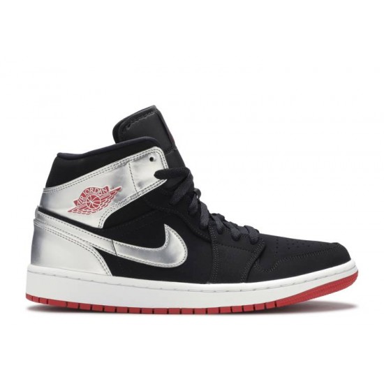 AIR JORDAN 1 MID BLACK METALLIC SILVER  Scarpe 554724 057