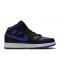 AIR JORDAN 1 MID GS BLACK HYPER ROYAL  Scarpe 554725 068