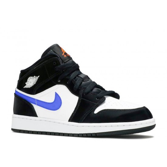 AIR JORDAN 1 MID GS BLACK RACER BLUE  Scarpe 554725 084