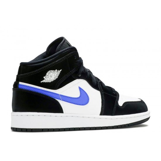 AIR JORDAN 1 MID GS BLACK RACER BLUE  Scarpe 554725 084