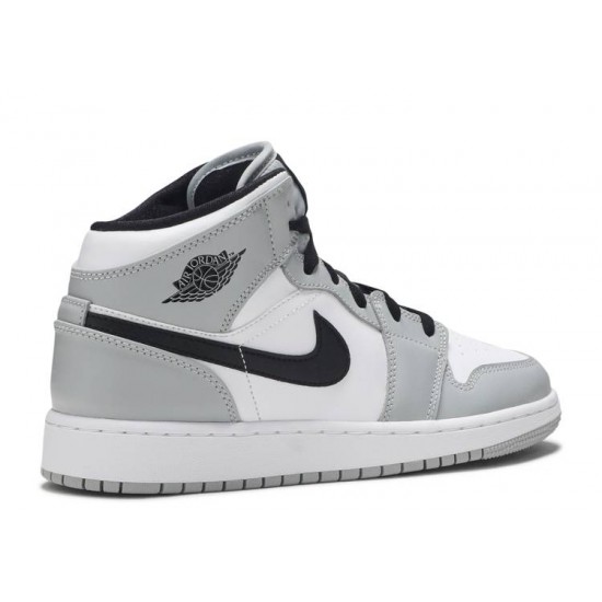 AIR JORDAN 1 MID GS LIGHT SMOKE GREY  Scarpe 554725 092