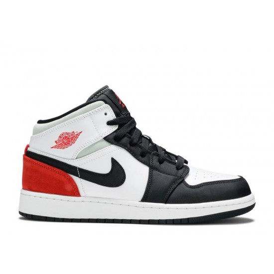 AIR JORDAN 1 MID GS RED MINT  Scarpe bq6931 100