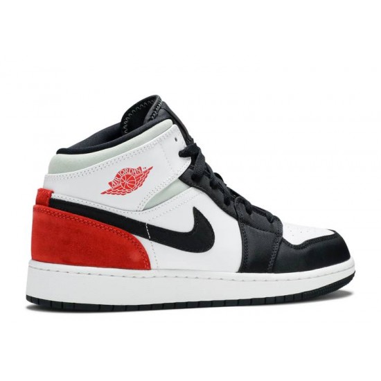 AIR JORDAN 1 MID GS RED MINT  Scarpe bq6931 100