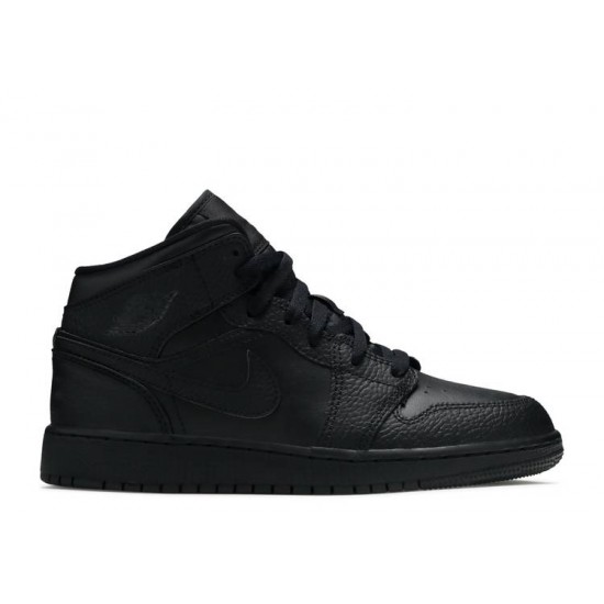 AIR JORDAN 1 MID GS TRIPLE BLACK  Scarpe 554725 091