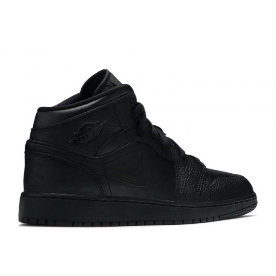 AIR JORDAN 1 MID GS TRIPLE BLACK  Scarpe 554725 091