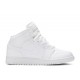 AIR JORDAN 1 MID GS TRIPLE WHITE  Scarpe 554725 130