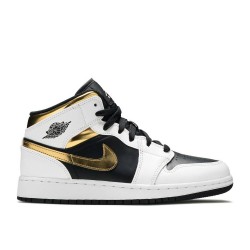 AIR JORDAN 1 MID GS WHITE GOLD  Scarpe 554725 190