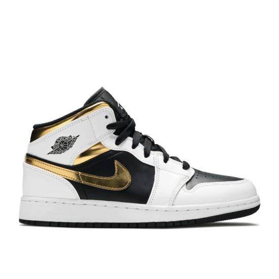 AIR JORDAN 1 MID GS WHITE GOLD  Scarpe 554725 190