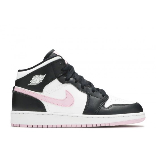 AIR JORDAN 1 MID GS WHITE LIGHT ARCTIC PINK  Scarpe 555112 103