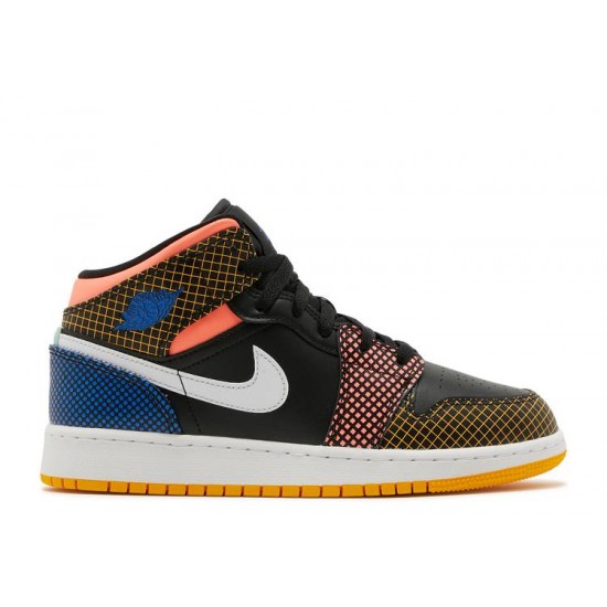 AIR JORDAN 1 MID MMD GS MULTI GRID  Scarpe dc4092 001