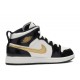 AIR JORDAN 1 MID PATENT PS BLACK GOLD  Scarpe bq6932 007