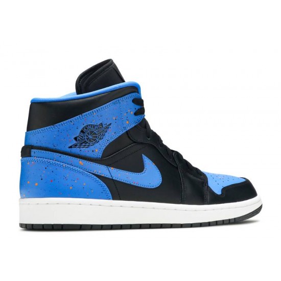 AIR JORDAN 1 MID ROYAL SPLATTER  Scarpe 554724 048