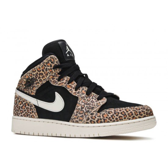 AIR JORDAN 1 MID SE GS LEOPARD  Scarpe bq6931 021