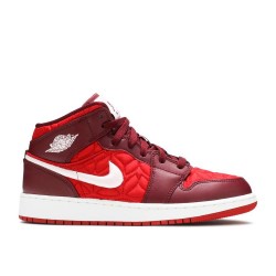 AIR JORDAN 1 MID SE GS RED QUILTED  Scarpe av5174 600