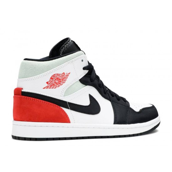 AIR JORDAN 1 MID SE RED BLACK TOE  Scarpe 852542 100