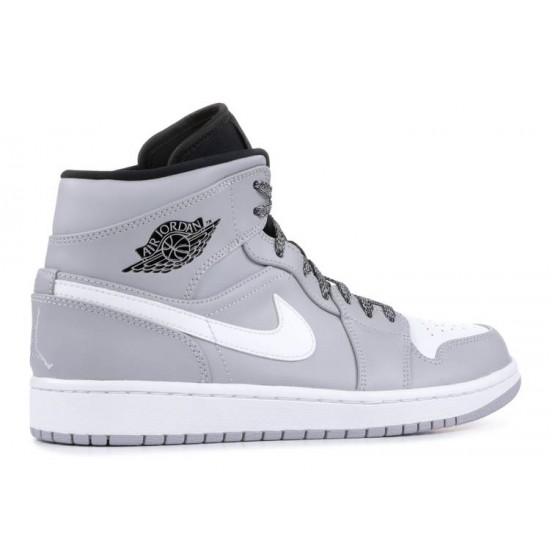 AIR JORDAN 1 MID WOLF GREY  Scarpe 554724 046