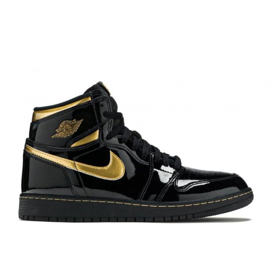 AIR JORDAN 1 RETRO HIGH OG GS BLACK METALLIC GOLD  Scarpe 575441 032