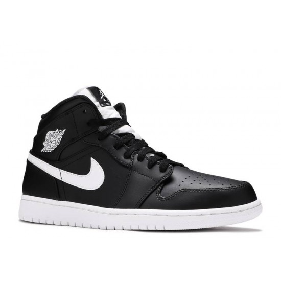 AIR JORDAN 1 RETRO MID BLACK WHITE  Scarpe 554724 038