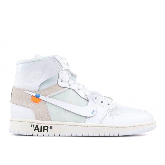 OFF WHITE X AIR JORDAN 1 RETRO HIGH OG WHITE 2018  Scarpe aq0818 100