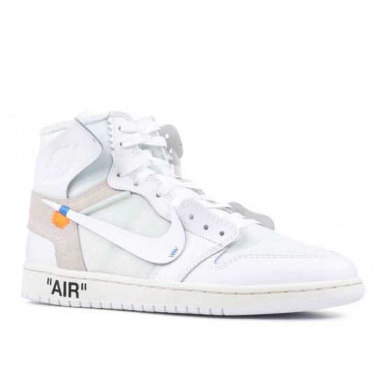 OFF WHITE X AIR JORDAN 1 RETRO HIGH OG WHITE 2018  Scarpe aq0818 100