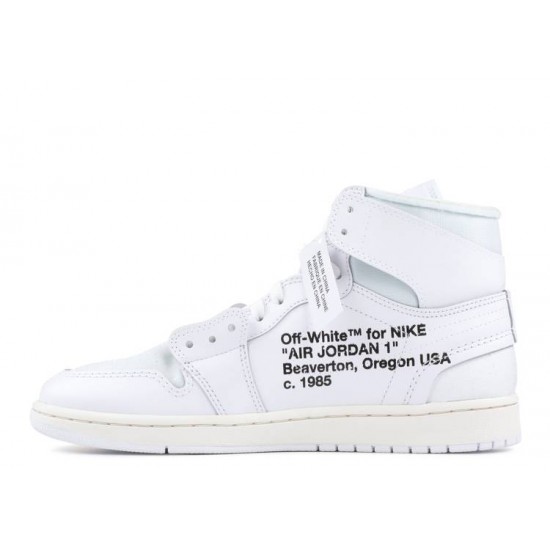 OFF WHITE X AIR JORDAN 1 RETRO HIGH OG WHITE 2018  Scarpe aq0818 100