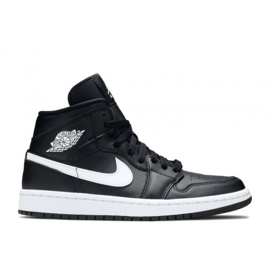 WMNS AIR JORDAN 1 MID BLACK WHITE  Scarpe bq6472 011