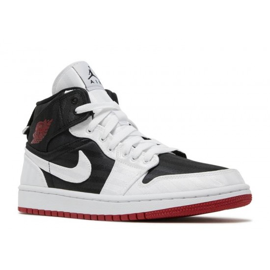 WMNS AIR JORDAN 1 MID SE UTILITY WHITE BLACK GYM RED  Scarpe dd9338 016