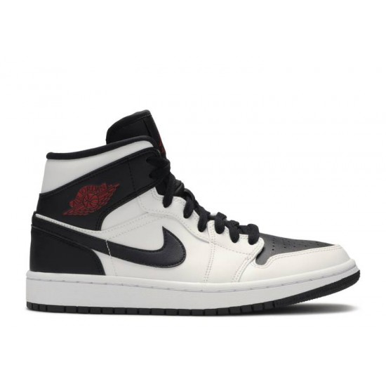 WMNS AIR JORDAN 1 MID WHITE BLACK  Scarpe bq6472 101