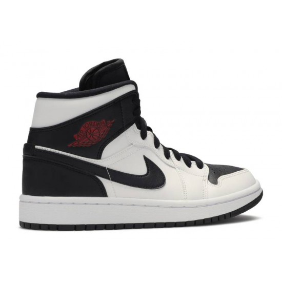 WMNS AIR JORDAN 1 MID WHITE BLACK  Scarpe bq6472 101