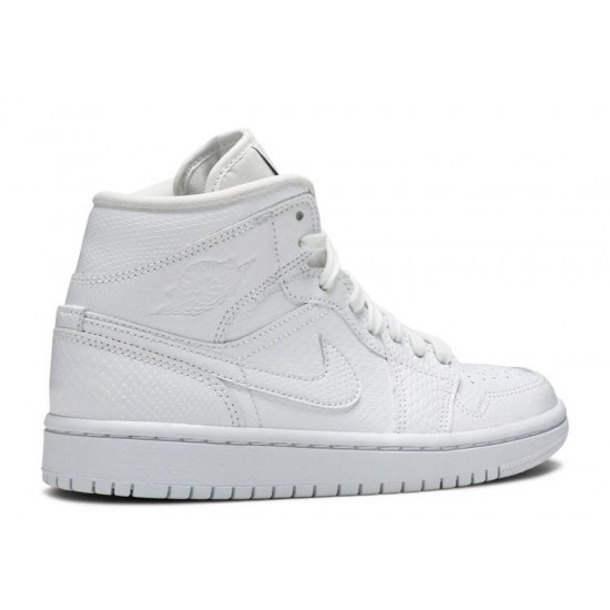 WMNS AIR JORDAN 1 MID WHITE SNAKESKIN  Scarpe bq6472 110