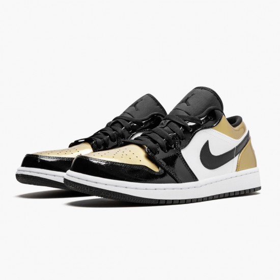 Donna/Uomo Air Jordan 1 Low Gold Toe CQ9447-700 Scarpe Da Ginnastica