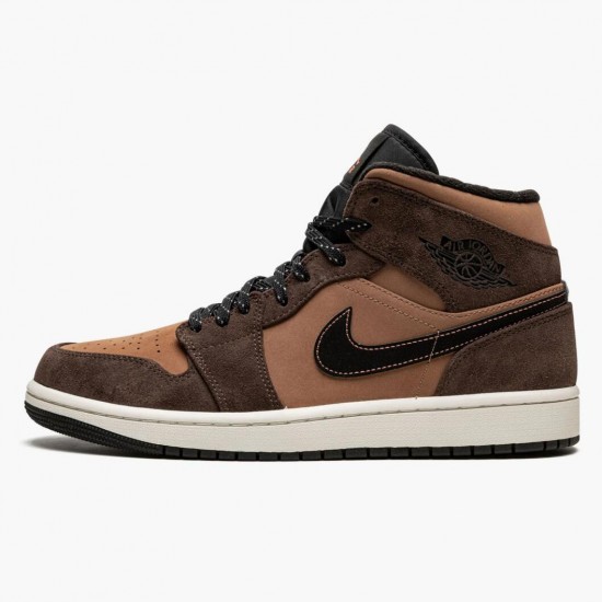 Donna/Uomo Air Jordan 1 Mid SE Dark Chocolate DC7294-200 Scarpe Da Ginnastica