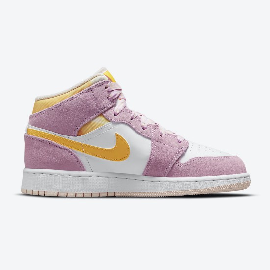 Donna Air Jordan 1 Mid SE GS Arctic Pink DC9517-600 Scarpe Da Ginnastica