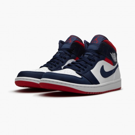 Uomo Air Jordan 1 Mid SE USA 852542-104 Scarpe Da Ginnastica