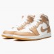 Donna/Uomo Air Jordan 1 Mid Tan Gum 554724-271 Scarpe Da Ginnastica