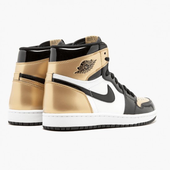 Donna/Uomo Air Jordan 1 Retro Gold Toe 861428-007 Scarpe Da Ginnastica