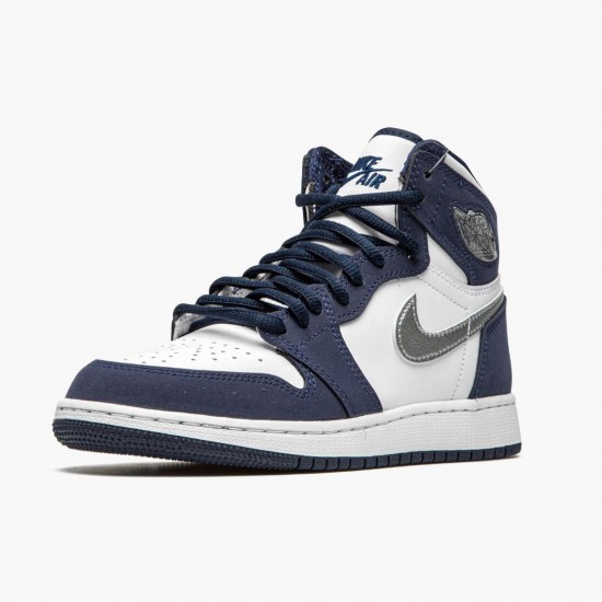 Donna/Uomo Air Jordan 1 Retro High COJP Midnight Navy DC1788-100 Scarpe Da Ginnastica