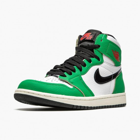 Donna/Uomo Air Jordan 1 Retro High Lucky Green DB4612-300 Scarpe Da Ginnastica