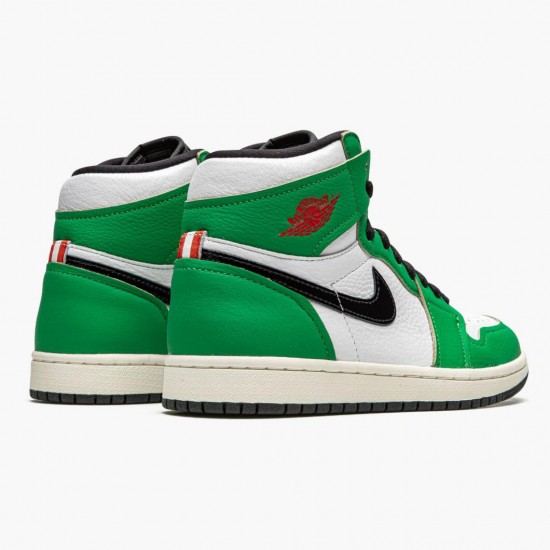 Donna/Uomo Air Jordan 1 Retro High Lucky Green DB4612-300 Scarpe Da Ginnastica