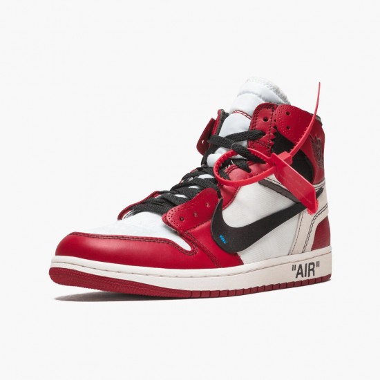 Donna/Uomo Air Jordan 1 Retro High Off-White Chicago AA3834-101 Scarpe Da Ginnastica