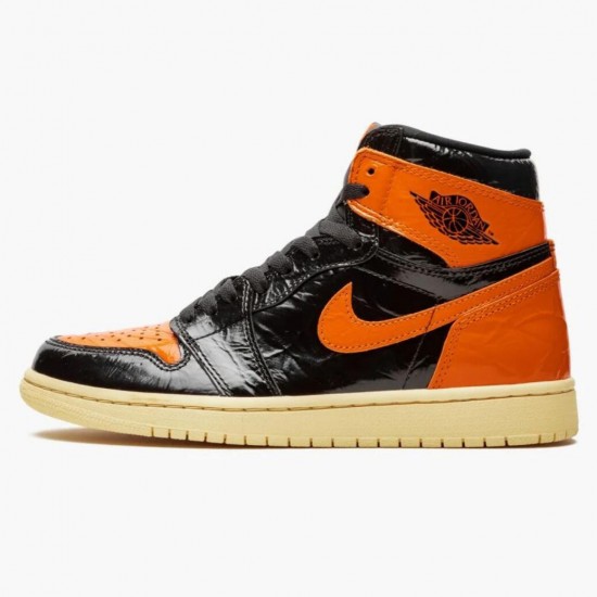 Uomo Air Jordan 1 Retro Shattered Backboard BlackPale Vanilla Starfish 555088-028 Scarpe Da Ginnastica