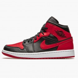 Donna/Uomo Air Jordan 1 Mid Banned 2020 554724-074 Scarpe Da Ginnastica