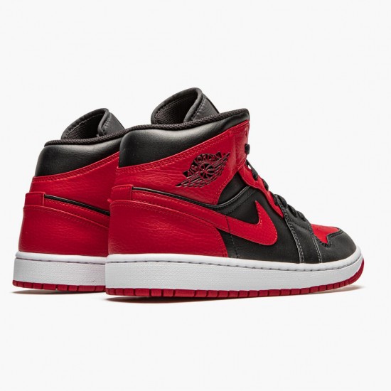 Donna/Uomo Air Jordan 1 Mid Banned 2020 554724-074 Scarpe Da Ginnastica