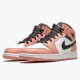 Uomo Air Jordan 1 Mid Pink Quartz 555112-603 Scarpe Da Ginnastica