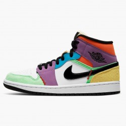 Uomo Air Jordan 1 Mid SE Multicolor CW1140-100 Scarpe Da Ginnastica