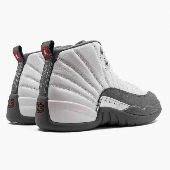 Uomo Air Jordan 12 Retro White Dark Grey 130690-160 Scarpe Da Ginnastica