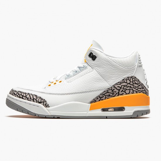 Donna/Uomo Air Jordan 3 Retro Laser Orange CK9246-108 Scarpe Da Ginnastica