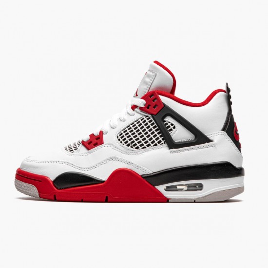 Uomo Air Jordan 4 Retro OG GS Fire Red 2020 408452-160 Scarpe Da Ginnastica